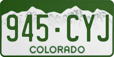 CO license plate 945CYJ