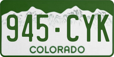 CO license plate 945CYK