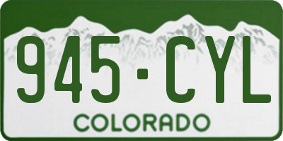 CO license plate 945CYL