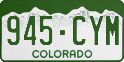 CO license plate 945CYM