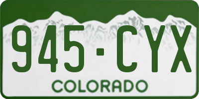 CO license plate 945CYX