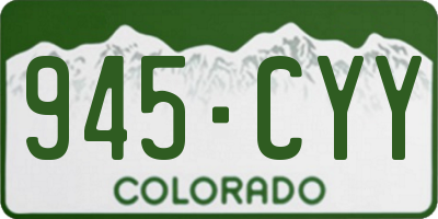 CO license plate 945CYY