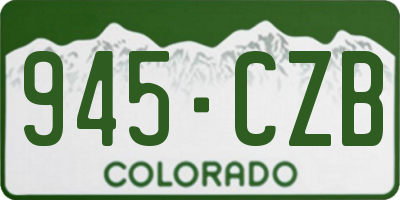 CO license plate 945CZB