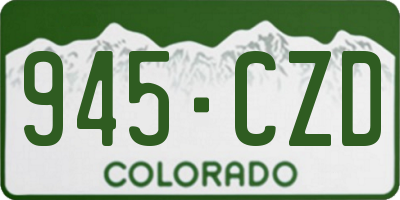CO license plate 945CZD