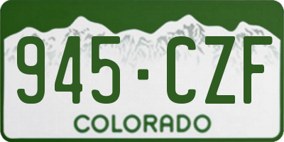 CO license plate 945CZF