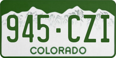 CO license plate 945CZI
