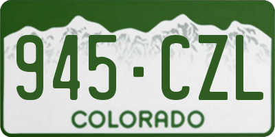 CO license plate 945CZL