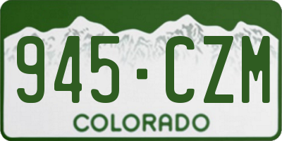 CO license plate 945CZM