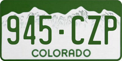 CO license plate 945CZP