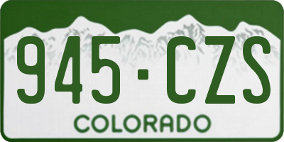 CO license plate 945CZS