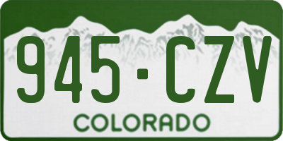 CO license plate 945CZV