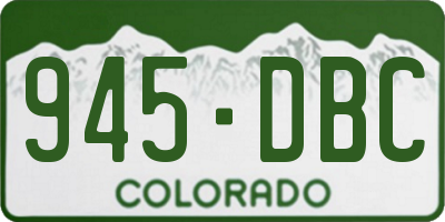 CO license plate 945DBC