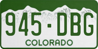 CO license plate 945DBG
