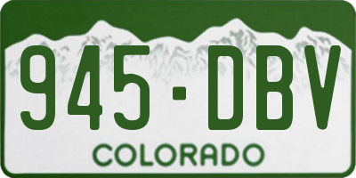 CO license plate 945DBV