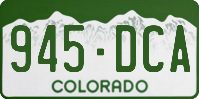 CO license plate 945DCA