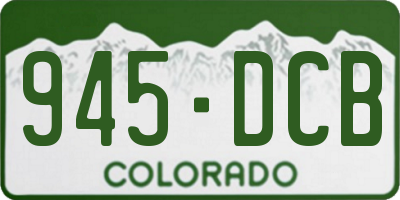 CO license plate 945DCB