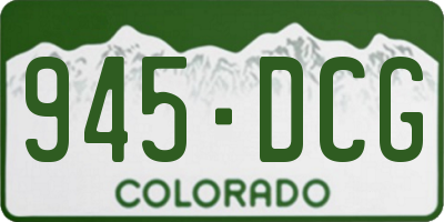 CO license plate 945DCG