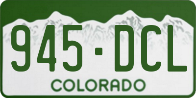 CO license plate 945DCL
