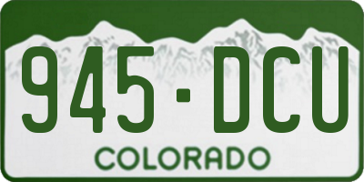 CO license plate 945DCU