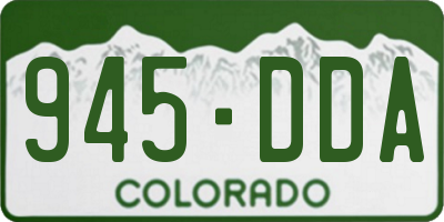 CO license plate 945DDA