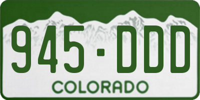 CO license plate 945DDD