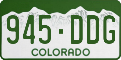 CO license plate 945DDG