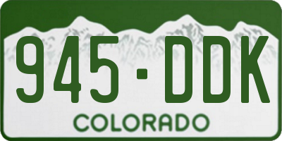 CO license plate 945DDK