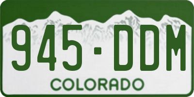 CO license plate 945DDM