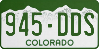 CO license plate 945DDS