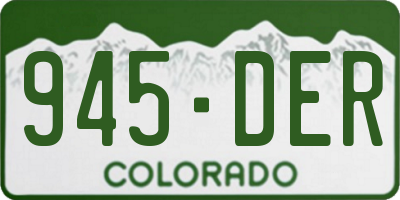 CO license plate 945DER