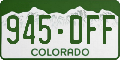 CO license plate 945DFF