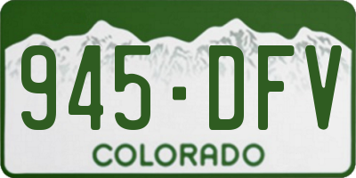 CO license plate 945DFV