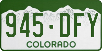 CO license plate 945DFY