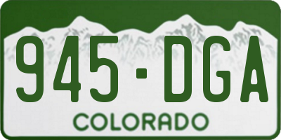 CO license plate 945DGA