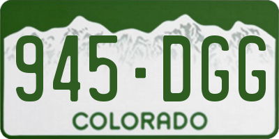 CO license plate 945DGG