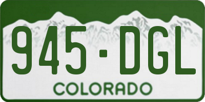 CO license plate 945DGL