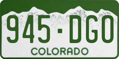 CO license plate 945DGO
