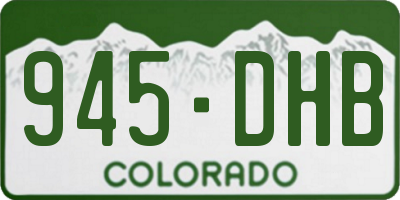 CO license plate 945DHB
