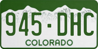 CO license plate 945DHC