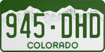 CO license plate 945DHD