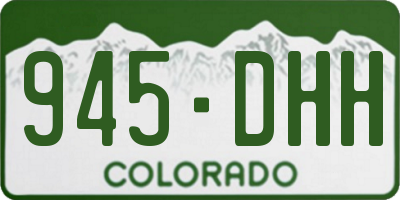 CO license plate 945DHH