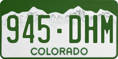 CO license plate 945DHM
