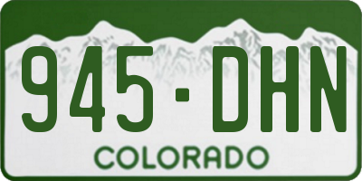 CO license plate 945DHN