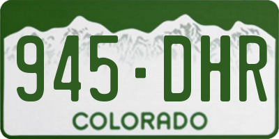 CO license plate 945DHR