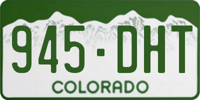 CO license plate 945DHT