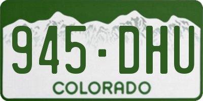 CO license plate 945DHU