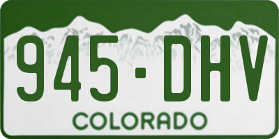CO license plate 945DHV