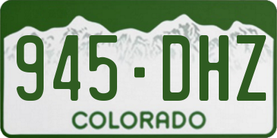 CO license plate 945DHZ