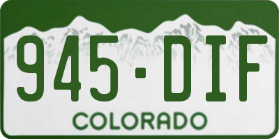 CO license plate 945DIF
