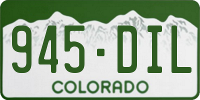 CO license plate 945DIL
